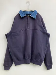 GAME スウェット L ネイビー デニム 裏起毛 無地 長袖