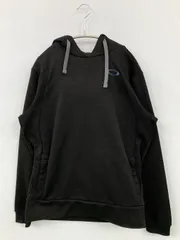 OAKLEY パーカー M ブラック ワンポイント ブランドロゴ 無地 プルオーバー 長袖