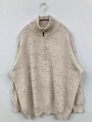 MONO-MART ニット/セーター M アイボリー ウール・ニット ニット 無地 ミドル丈 長袖 タートルネック/ハイネック