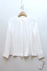 【225978】NATURAL BEAUTY BASIC ナチュラルビューティーベーシック  長袖プルオーバーブラウス  M 017-2110110