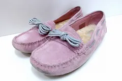 【222562】UGG アグ  MEENA ミーナ スエード×ムートン モカシンシューズ デッキシューズ  ・25.0ｃｍ USA：8 1003739 ピンク