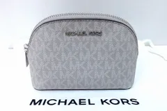 【221721】MICHAEL KORS マイケルコース  シグネチャー　コーティングキャンバス　ポーチ D35S4STVM2V グレー