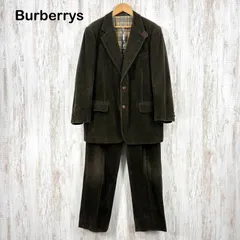 90s Burberrys バーバリーズ ロゴ くるみボタン ノバチェック コットン コーデュロイ セットアップ メンズ スーツ