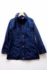 【224220】COLE HAAN コールハーン  パッカブル レインジャケット ライトアウター レディースコート  S ネイビー