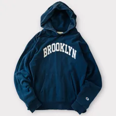 【大人気】Champion　チャンピオン　カレッジロゴ　パーカー　BROOKLYN　ヴィンテージライク　スウェット　アメカジ　ストリート　カジュアル　ネイビー　M