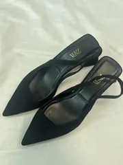 【224540】ZARA ザラ  パンプス　シューズ　ヒール　ポインテッドトゥ　39  ・ ブラック