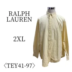 RALPH LAUREN ラルフローレン 薄黄 長袖 シャツ 2XL(3L) TEY41-97