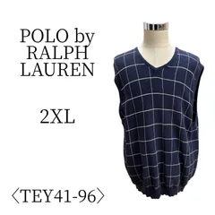 POLO by RALPH LAUREN ポロバイラルフローレン 紺 ノースリーブ ベスト 2XL(3L) TEY41-96
