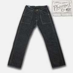Pherrow's STORMYBLUE Lot333 ウォバッシュ ワークパンツ 黒 ブラック W30 フェローズ ストーミーブルー ワバッシュ ペインターパンツ ベイカーパンツ ビンテージ レプリカ アメカジ