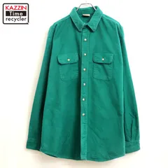 90s USA製 vintage FIVE BROTHER 無地 シャモアクロス 長袖シャツ メンズ 表記XXLサイズ