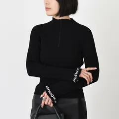 Alexander Wang アレキサンダーワン トップス ロングスリーブ フリル袖 タートルネック 4KC1261046 レディース ブラック ハーフジップ 長袖のサムネイル