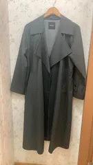 【美品!!】ノークN.O.R.Cのグレーの1枚仕立てのロングコート