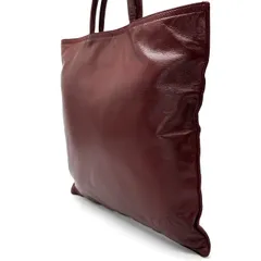 【良品】LOEWE ロエベ アナグラム ハンドバッグ オールレザー ワインレッド レディース ユニセックス 男女 ヴィンテージ vintage