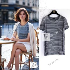 希少 CHANEL リーフココマーク カットソー 半袖 スウェットTシャツ 