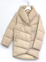 【226009】BARNEYS NEW YORK バーニーズ ニューヨーク  ボリューム襟デザイン　ダウンコート  ・36 ライトベージュ