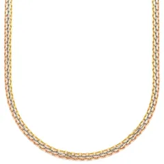 カルティエ Cartier ネックレス トリニティ チェーン イエローゴールドXピンクゴールドXホワイトゴールド 3カラー 18金 750 3連   【箱】【中古】