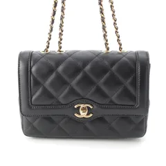 シャネル マトラッセ ラムスキン ミニフラップ チェーン ショルダーバッグ ランダム番号 AS5048 ブラック【中古】