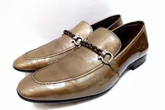 【229470】Salvatore Ferragamo サルヴァトーレフェラガモ  ガンチーニ エナメルレザー ローファー メンズ  8.5EE