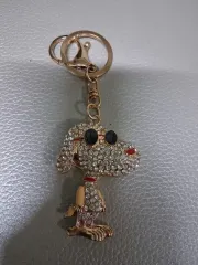 スヌーピー ラインストーン キーホルダー GOLD Snoopy