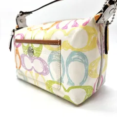 【良品】 coach y2k signature canvas multicolor handbag accessory porch  コーチ ハンドバッグ