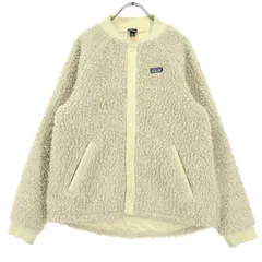 patagonia パタゴニア ワンポイントロゴ 長袖 レトロＸ ボアジャケット 16-18 XXL ベージュ系 65415FA21 ボマージャケット キッズ 古着