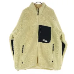 FIRSTDOWN ファーストダウン ワンポイントロゴ 長袖 ボアジャケット XL ホワイト系 メンズ 古着