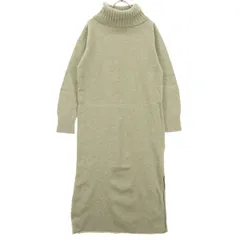Spick and Span スピックアンドスパン ウール カシミヤ混 長袖 タートルネック ニット ロングワンピース ブラウン系 レディース 古着