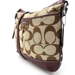 【良品】COACH Y2K big signature canvas brown beige コーチ ハンドバッグ ショルダーバッグ