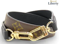 【未使用】ルイヴィトン LOUIS VUITTON モノグラム ショルダーストラップ 調整不可 ネヴァーフル インサイド アウト BB ダークブラウン ブラック ゴールド金具 PVC レザー