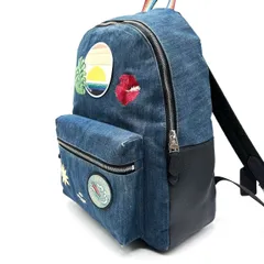 【良品】coach patchwork bagpack lyric denim y2k ladies men's unisex コーチ リュック