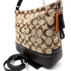 【良品】coach y2k signature canvas 2way shoulderbag hand brown コーチ ショルダーバッグ ブラウン
