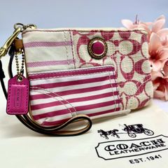 ​【希少】COACH レガシーストライプ ポーチ ターンロック マルチカラー 希少】COACH レガシーストライプ ポーチ ターンロック マルチカラー