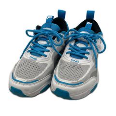 中古 パトリック PATRICK ゴルフシューズ 26.5cm ホワイト ネイビー