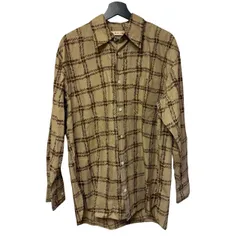 C459 UNIQLO（ユニクロ）MARNI（マルニ）コラボ オーバーサイズプリントシャツ 32 Beige Lサイズ