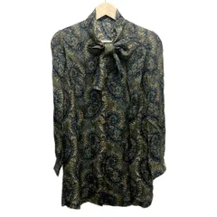 JUN ASHIDA(ジュンアシダ) ワンピース サイズ11 M レディース美品  - グリーン×ネイビー×マルチ