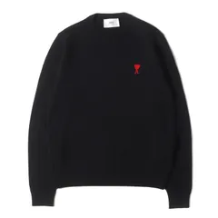 AMI Alexandre Mattiussi アミアレクサンドルマテュッシ ニット ブラック 黒 サイズ:S | ロゴ刺繍 クルーネック ウールニット (Crew Neck Sweater) | トップス セーター プルオーバー【メンズ】【中古】のサムネイル