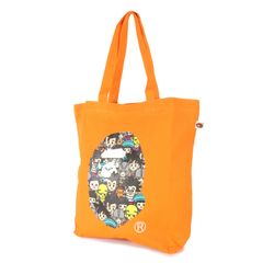 [신품] A BATHING APE A 베이싱 에이프 가방 | 22SS 드래곤 볼 슈퍼 슈퍼 히어로 올스타 원숭이 얼굴 캔버스 토트 백 | 오렌지 | 브랜드 가방 [맨즈]