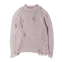 【美品】NUMBER (N)INE ナンバーナイン ニット アシッドピンク サイズ:4 | 23SS フェード グランジ コットン ニット セーター (ACID WASH RIPPED KNIT PULLOVER) | トップス【メンズ】【中古】のサムネイル