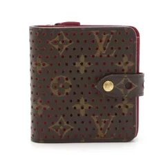 LOUIS VUITTON ルイ ヴィトン モノグラムペルフォ コンパクトジップ 2つ折財布 二つ折り財布 パンチング フューシャ ピンクパープル M95188