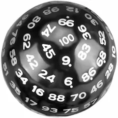 【特価セール】ダイス 100面ダイス 百面ダイス サイコロ D100 多面体サイコロ テーブルゲーム ボードゲーム RPG パーティー用品 直径約48mm ブラック