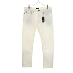 BURBERRY BLACK LABEL バーバリーブラックレーベル 未使用 スリム テーパードパンツ 82 ホワイト 三陽商会 メンズ 古着