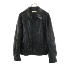 WYM ウィム フェイク レザージャケット M ブラック メンズ 古着