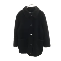 ZARA ザラ ボアジャケット XS ブラック レディース 古着