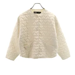 ZARA ザラ ハート キルティングジャケット XS アイボリー レディース 古着