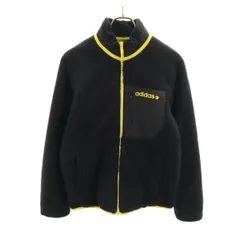adidas アディダス フリースジャケット S ブラック メンズ 古着