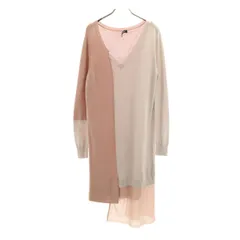 DIESEL ディーゼル 長袖 ニット ワンピース M ピンク系 レディース 古着