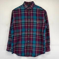 古着 80's/80年代 ヴィンテージ エディー・バウアー Eddie Bauer USA製 長袖シャツ ボタンダウンシャツ アウトドア チェック柄 M マルチカラー メンズ