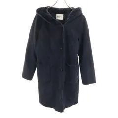 ROPE' ロペ フェイク ムートンコート 38 ネイビー レディース 古着