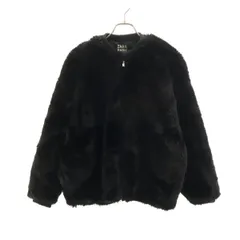 ZARA BASIC ザラベーシック フェイクファー ジャケット S ブラック ジャケット レディース 古着