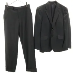 Paul Smith ポールスミス 日本製 ウール ストライプ柄 スーツ 上下 セットアップ M グレー 衣装カバー付き メンズ 古着